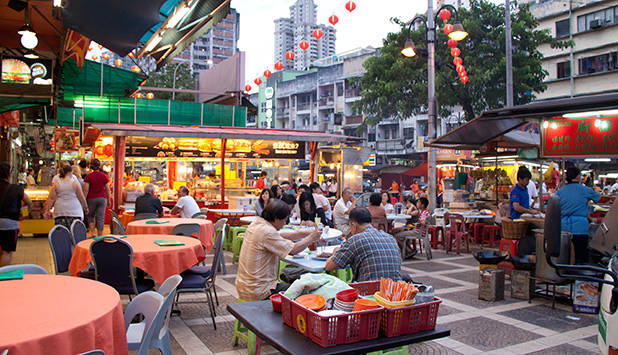 Eetstraat in Kuala Lumpur