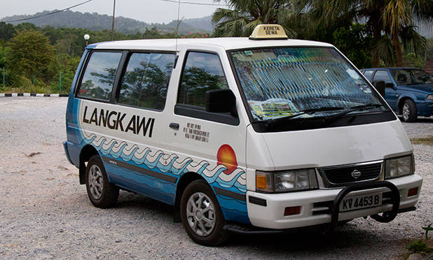 Taxibusje op Langkawi