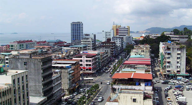 Uitzicht over de stad Sandakan 2